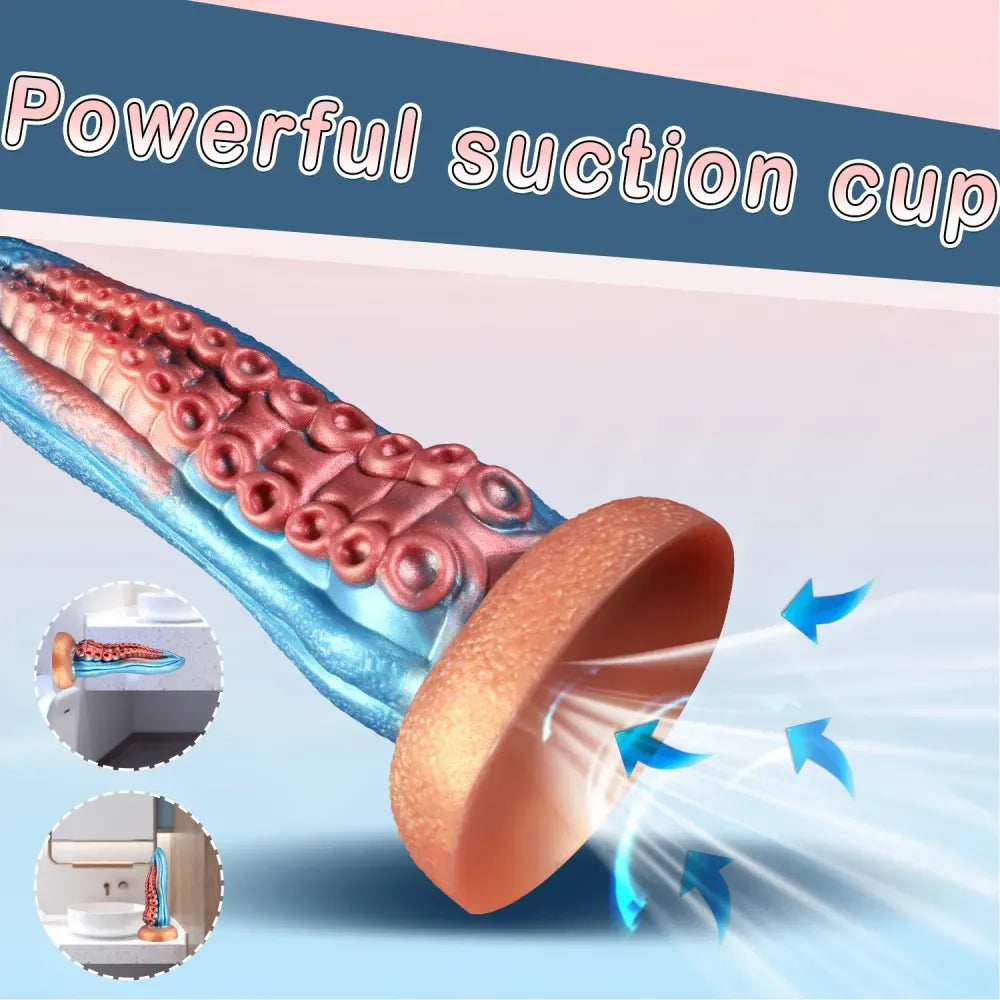 Silicone Octopus Anal Dildo with Suction Cup